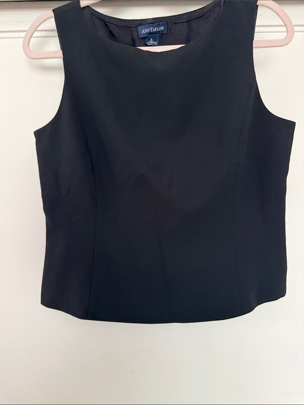 Ann Taylor Black Sleeveless Crewneck Shell